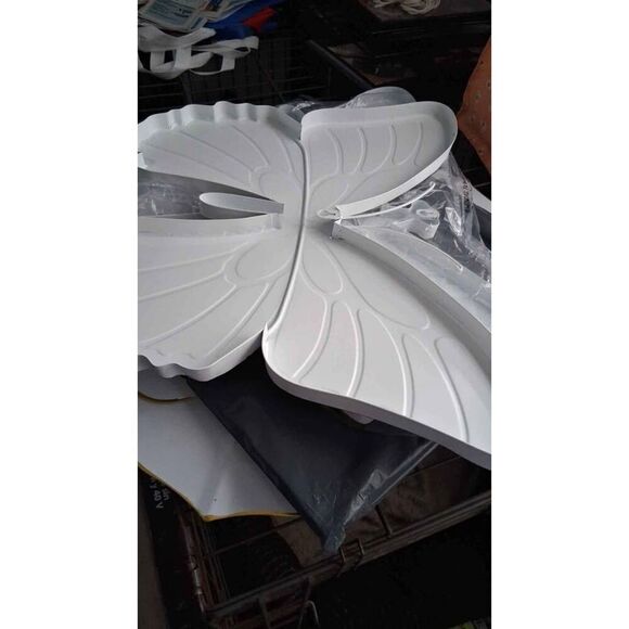 Huge Metal Butterfly Wall Hanging w/Rustic Gold Trims - Picture 3 of 3